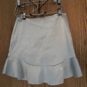 H&M silver ruffle skirt